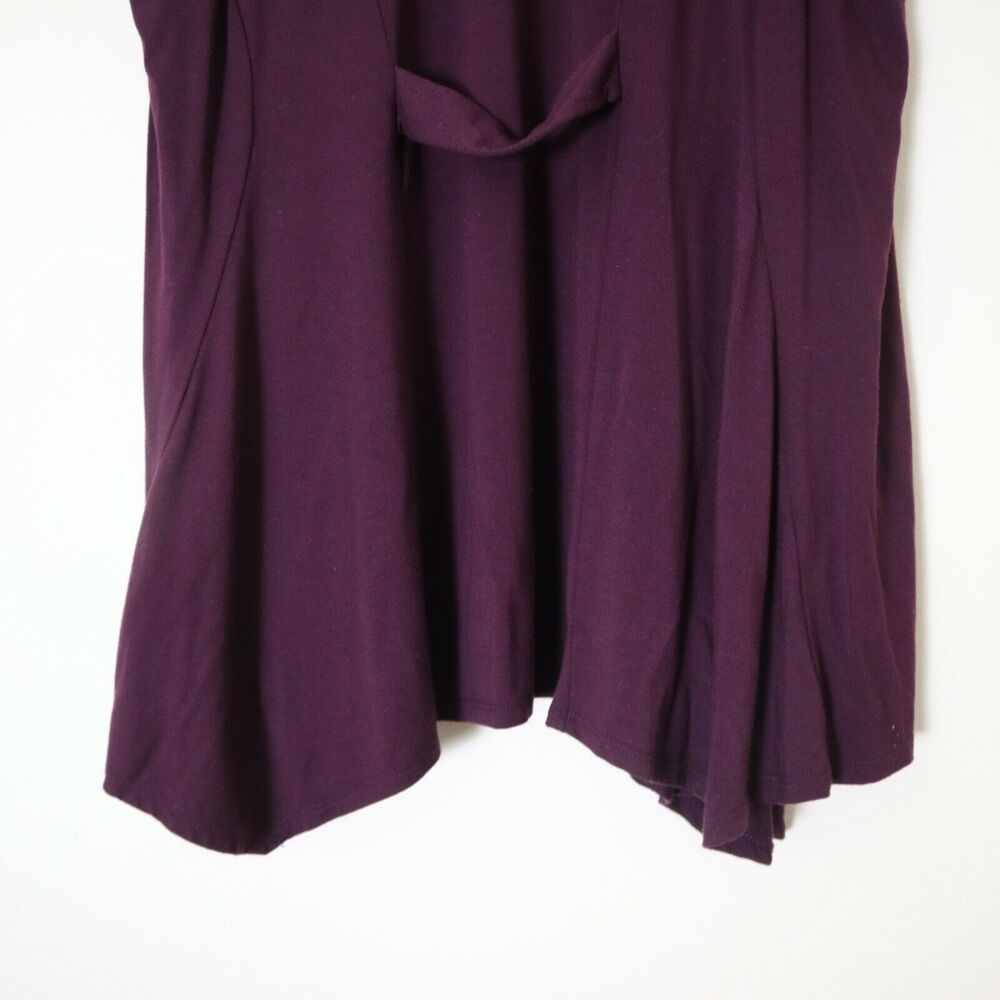 Comfy USA Size L Austin Vest Draped Front Pockets Sleeveless Purple Jersey - Picture 12 of 12